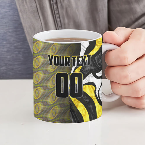 Personalised Richmond Tigers Ceramic Mug Trippy Psychedelic Abstract Art Mascot Football Fans