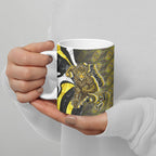 Personalised Richmond Tigers Ceramic Mug Trippy Psychedelic Abstract Art Mascot Football Fans