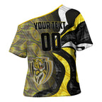 Personalised Richmond Tigers Cross Shoulder Shirt Trippy Psychedelic Abstract Art Mascot Football Fans