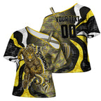 Personalised Richmond Tigers Cross Shoulder Shirt Trippy Psychedelic Abstract Art Mascot Football Fans