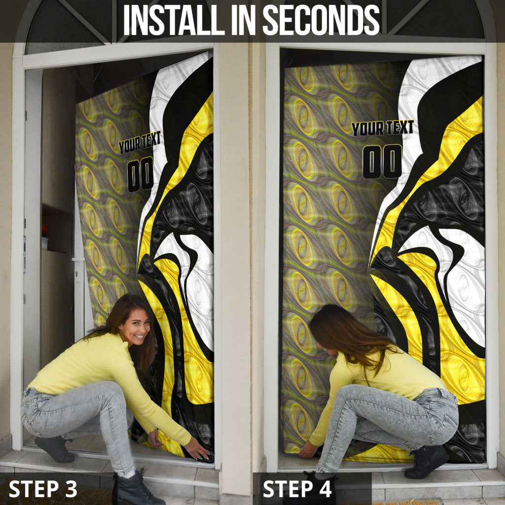 Personalised Richmond Tigers Door Cover Trippy Psychedelic Abstract Art Mascot Football Fans