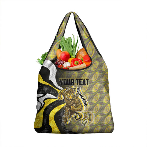 Personalised Richmond Tigers Grocery Bag Trippy Psychedelic Abstract Art Mascot Football Fans
