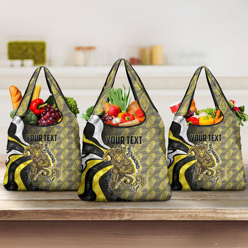 Personalised Richmond Tigers Grocery Bag Trippy Psychedelic Abstract Art Mascot Football Fans