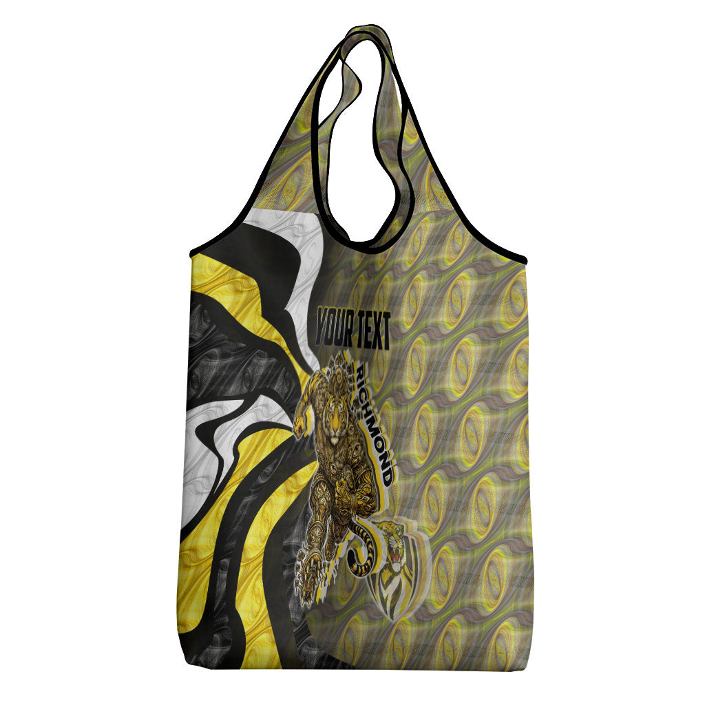Personalised Richmond Tigers Grocery Bag Trippy Psychedelic Abstract Art Mascot Football Fans
