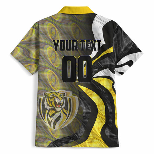 Personalised Richmond Tigers Hawaiian Shirt Trippy Psychedelic Abstract Art Mascot Football Fans