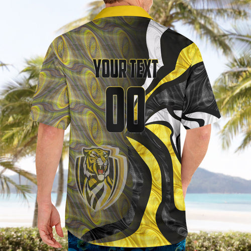 Personalised Richmond Tigers Hawaiian Shirt Trippy Psychedelic Abstract Art Mascot Football Fans
