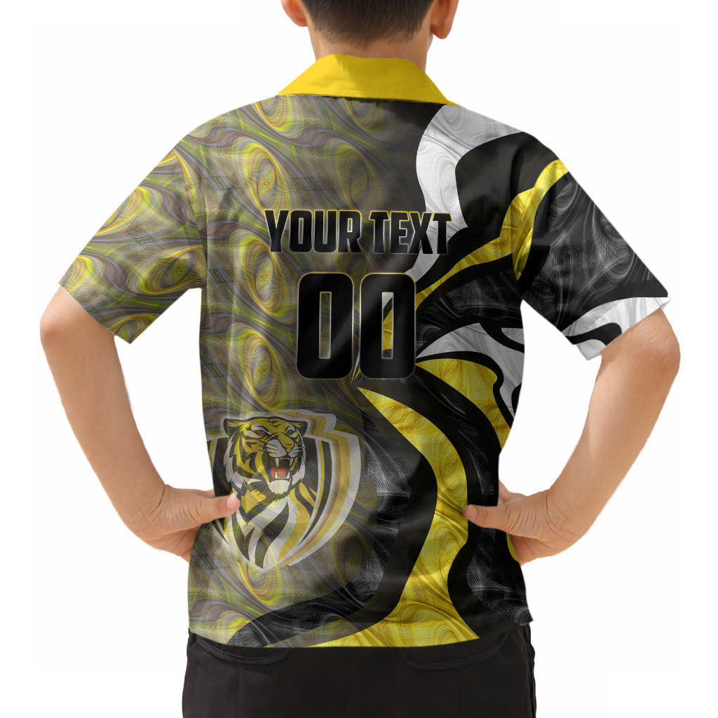 Personalised Richmond Tigers Hawaiian Shirt Trippy Psychedelic Abstract Art Mascot Football Fans