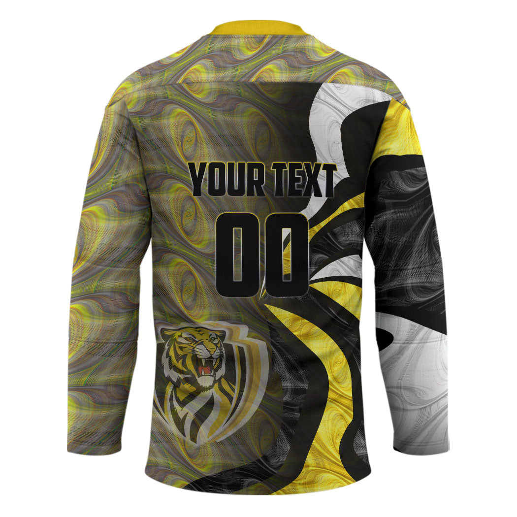 Personalised Richmond Tigers Hockey Jersey Trippy Psychedelic Abstract Art Mascot Football Fans