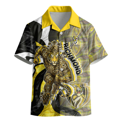 Personalised Richmond Tigers Kid Hawaiian Shirt Trippy Psychedelic Abstract Art Mascot Football Fans