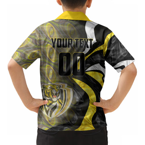 Personalised Richmond Tigers Kid Hawaiian Shirt Trippy Psychedelic Abstract Art Mascot Football Fans