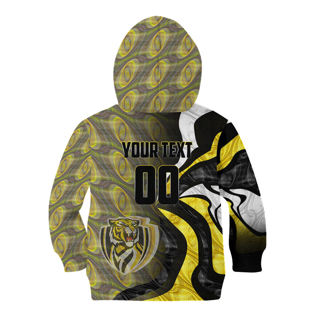 Personalised Richmond Tigers Kid Hoodie Trippy Psychedelic Abstract Art Mascot Football Fans