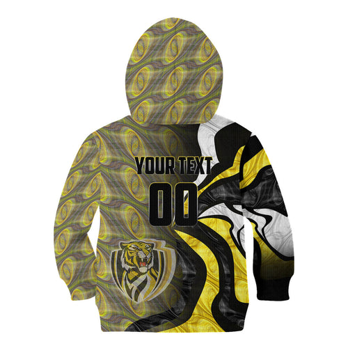 Personalised Richmond Tigers Kid Hoodie Trippy Psychedelic Abstract Art Mascot Football Fans