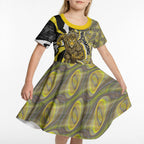 Personalised Richmond Tigers Kid Short Sleeve Dress Trippy Psychedelic Abstract Art Mascot Football Fans