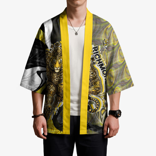 Personalised Richmond Tigers Kimono Trippy Psychedelic Abstract Art Mascot Football Fans