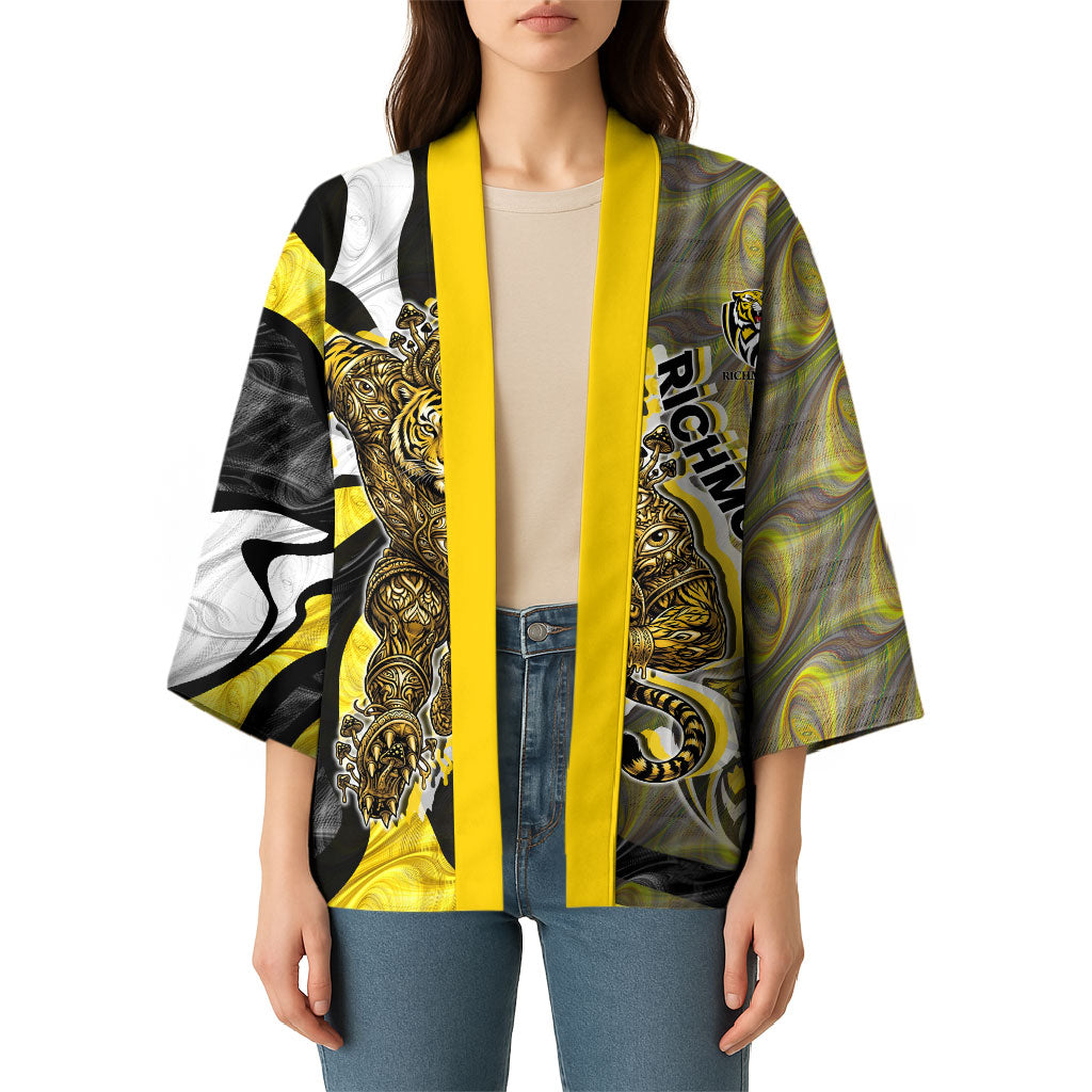 Personalised Richmond Tigers Kimono Trippy Psychedelic Abstract Art Mascot Football Fans