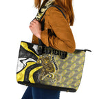 Personalised Richmond Tigers Leather Tote Bag Trippy Psychedelic Abstract Art Mascot Football Fans