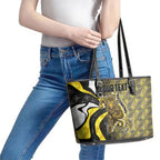 Personalised Richmond Tigers Leather Tote Bag Trippy Psychedelic Abstract Art Mascot Football Fans