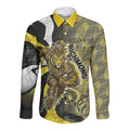 Personalised Richmond Tigers Long Sleeve Button Shirt Trippy Psychedelic Abstract Art Mascot Football Fans