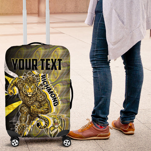Personalised Richmond Tigers Luggage Cover Trippy Psychedelic Abstract Art Mascot Football Fans