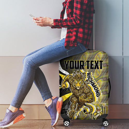 Personalised Richmond Tigers Luggage Cover Trippy Psychedelic Abstract Art Mascot Football Fans