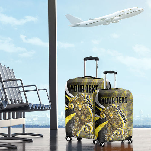 Personalised Richmond Tigers Luggage Cover Trippy Psychedelic Abstract Art Mascot Football Fans