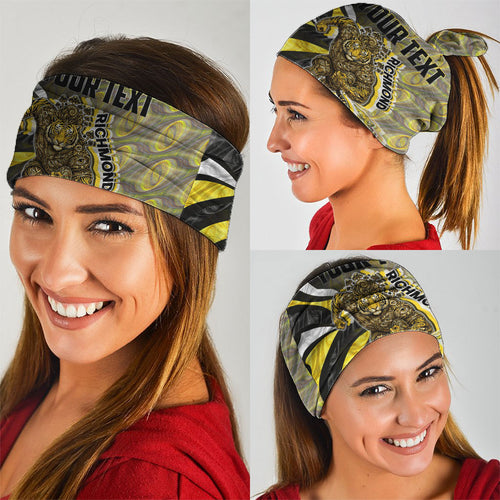 Personalised Richmond Tigers Neck Gaiter Trippy Psychedelic Abstract Art Mascot Football Fans