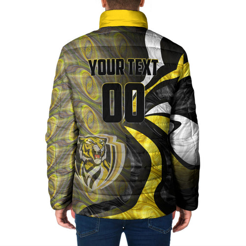 Personalised Richmond Tigers Padded Jacket Trippy Psychedelic Abstract Art Mascot Football Fans