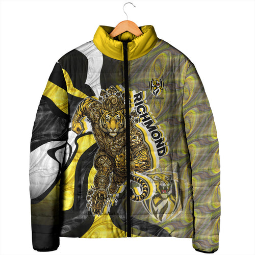 Personalised Richmond Tigers Padded Jacket Trippy Psychedelic Abstract Art Mascot Football Fans