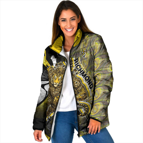 Personalised Richmond Tigers Padded Jacket Trippy Psychedelic Abstract Art Mascot Football Fans