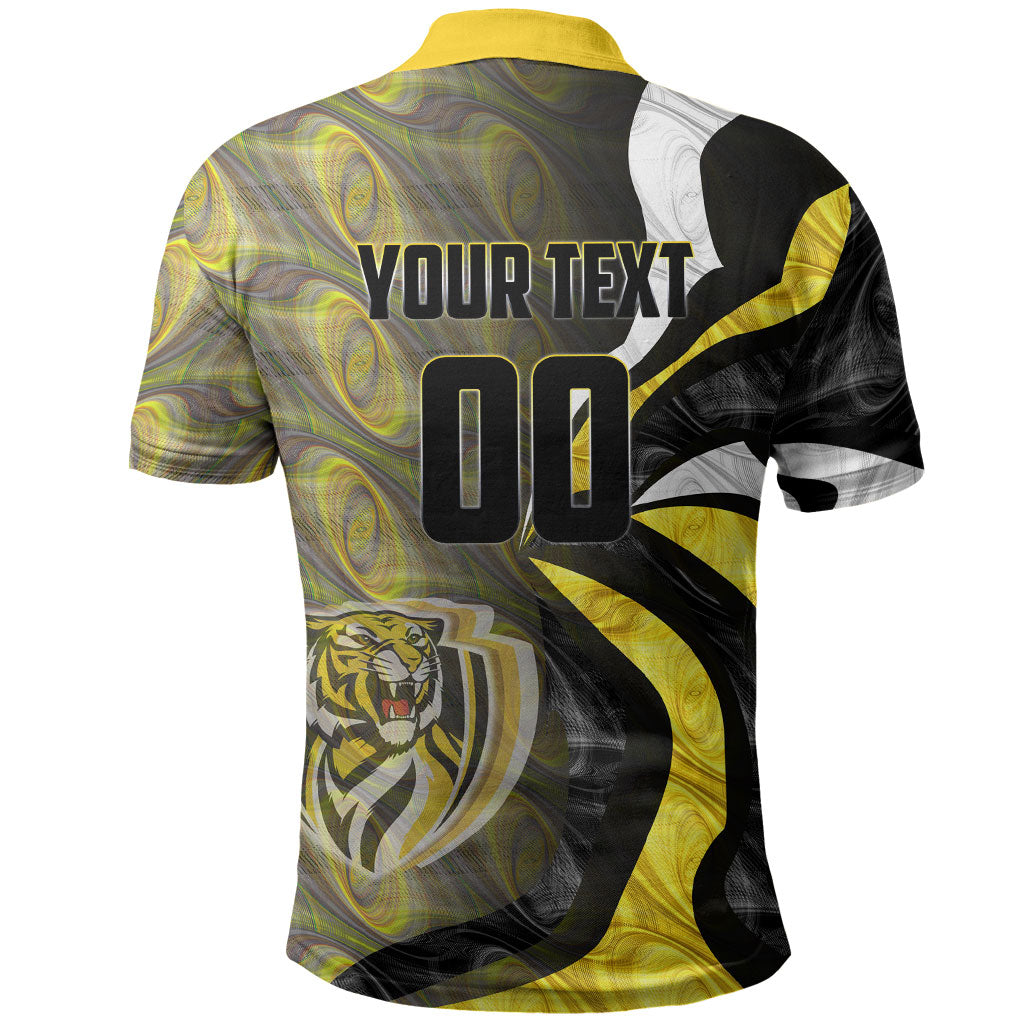 Personalised Richmond Tigers Polo Shirt Trippy Psychedelic Abstract Art Mascot Football Fans