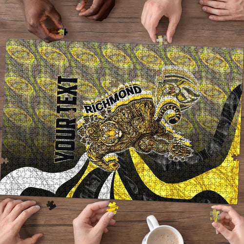 Personalised Richmond Tigers Puzzle Trippy Psychedelic Abstract Art Mascot Football Fans