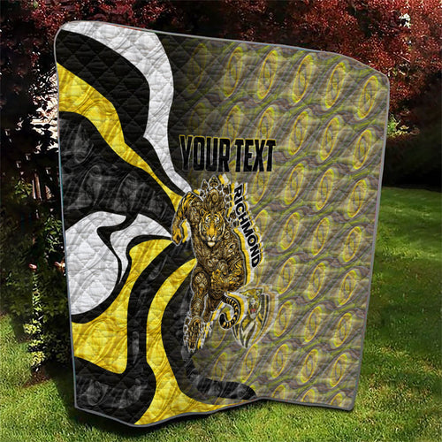 Personalised Richmond Tigers Quilt Trippy Psychedelic Abstract Art Mascot Football Fans