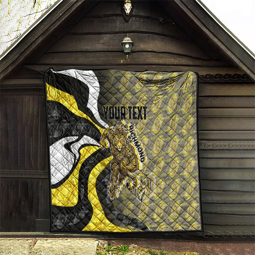 Personalised Richmond Tigers Quilt Trippy Psychedelic Abstract Art Mascot Football Fans