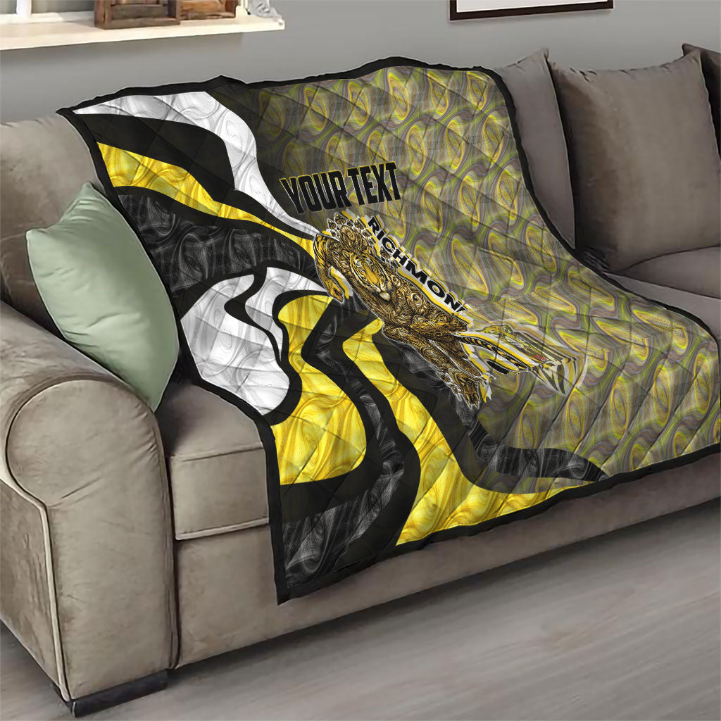 Personalised Richmond Tigers Quilt Trippy Psychedelic Abstract Art Mascot Football Fans