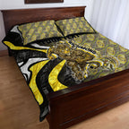 Personalised Richmond Tigers Quilt Bed Set Trippy Psychedelic Abstract Art Mascot Football Fans
