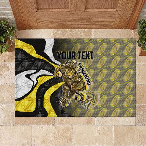 Personalised Richmond Tigers Rubber Doormat Trippy Psychedelic Abstract Art Mascot Football Fans