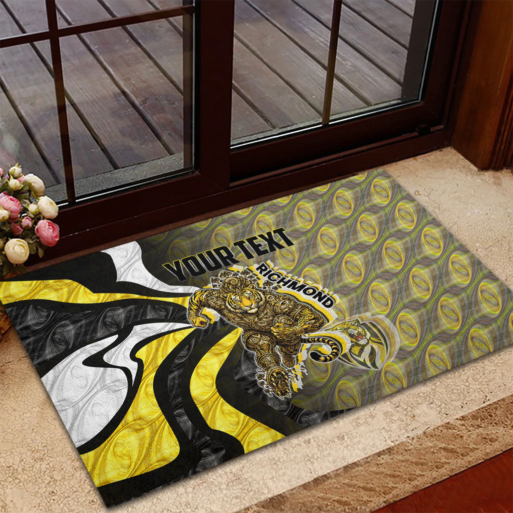 Personalised Richmond Tigers Rubber Doormat Trippy Psychedelic Abstract Art Mascot Football Fans