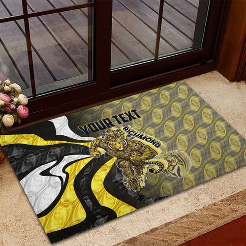 Personalised Richmond Tigers Rubber Doormat Trippy Psychedelic Abstract Art Mascot Football Fans