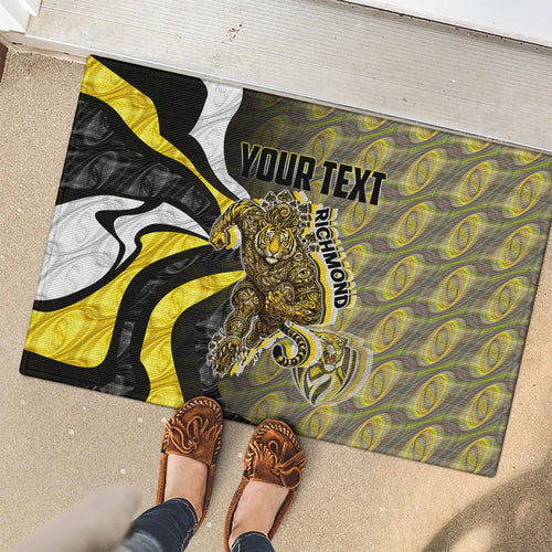 Personalised Richmond Tigers Rubber Doormat Trippy Psychedelic Abstract Art Mascot Football Fans