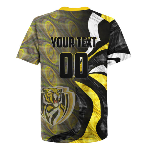 Personalised Richmond Tigers Rugby Jersey Trippy Psychedelic Abstract Art Mascot Football Fans