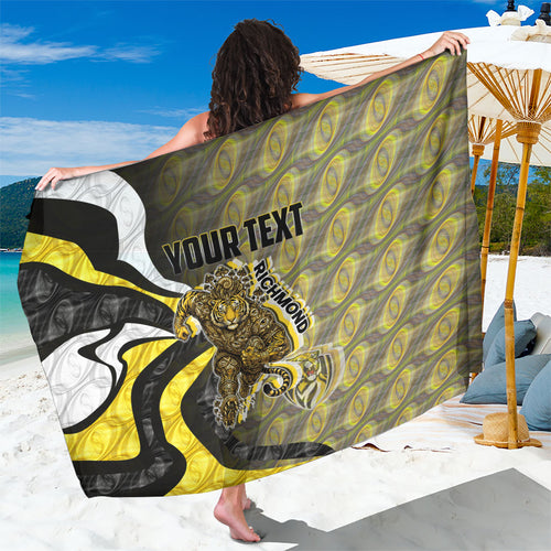 Personalised Richmond Tigers Sarong Trippy Psychedelic Abstract Art Mascot Football Fans