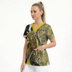 Personalised Richmond Tigers Scrub Top Trippy Psychedelic Abstract Art Mascot Football Fans