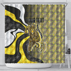 Personalised Richmond Tigers Shower Curtain Trippy Psychedelic Abstract Art Mascot Football Fans