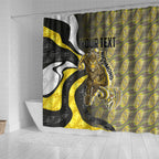 Personalised Richmond Tigers Shower Curtain Trippy Psychedelic Abstract Art Mascot Football Fans