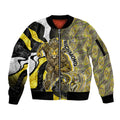 Personalised Richmond Tigers Sleeve Zip Bomber Jacket Trippy Psychedelic Abstract Art Mascot Football Fans