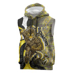 Personalised Richmond Tigers Sleeveless Hoodie Trippy Psychedelic Abstract Art Mascot Football Fans