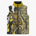 Personalised Richmond Tigers Sleeveless Puffer Jacket Trippy Psychedelic Abstract Art Mascot Football Fans