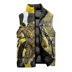 Personalised Richmond Tigers Sleeveless Puffer Jacket Trippy Psychedelic Abstract Art Mascot Football Fans