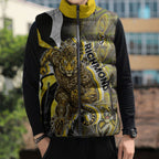 Personalised Richmond Tigers Sleeveless Puffer Jacket Trippy Psychedelic Abstract Art Mascot Football Fans