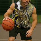 Personalised Richmond Tigers Sleeveless Zip Hoodie Trippy Psychedelic Abstract Art Mascot Football Fans